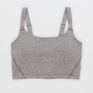 Aerie Grey Offline “the hugger longline sports bra” xsmall